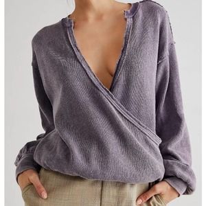 NWT Free People Anyway Tee Large Fallen Fig